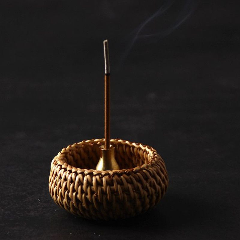 Retro Incense Burners High Quality Rattan Weave Incense Stick Holder
