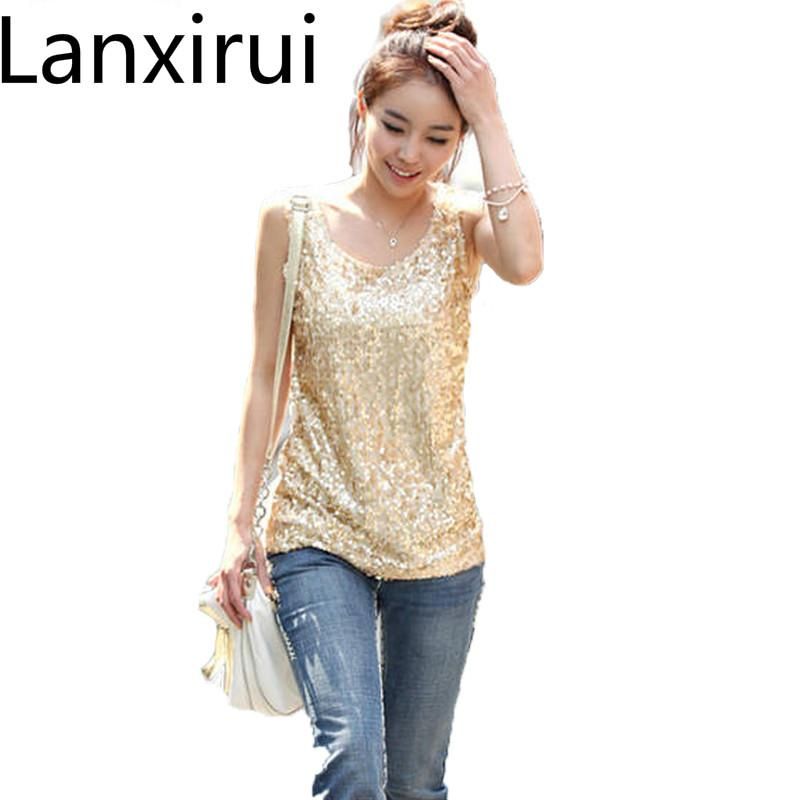 plus size gold sequin top