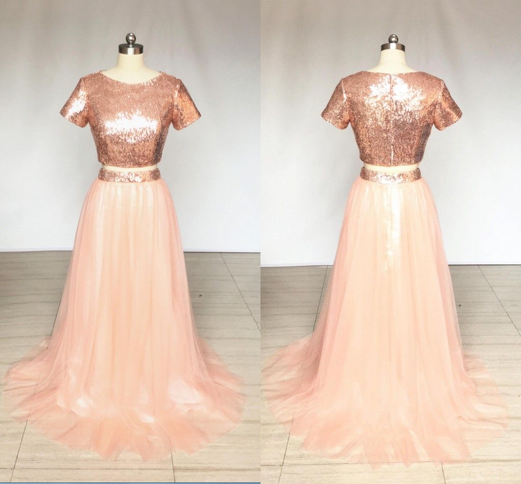 short rose gold bridesmaid dresses