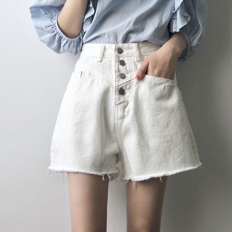 wide leg denim shorts womens