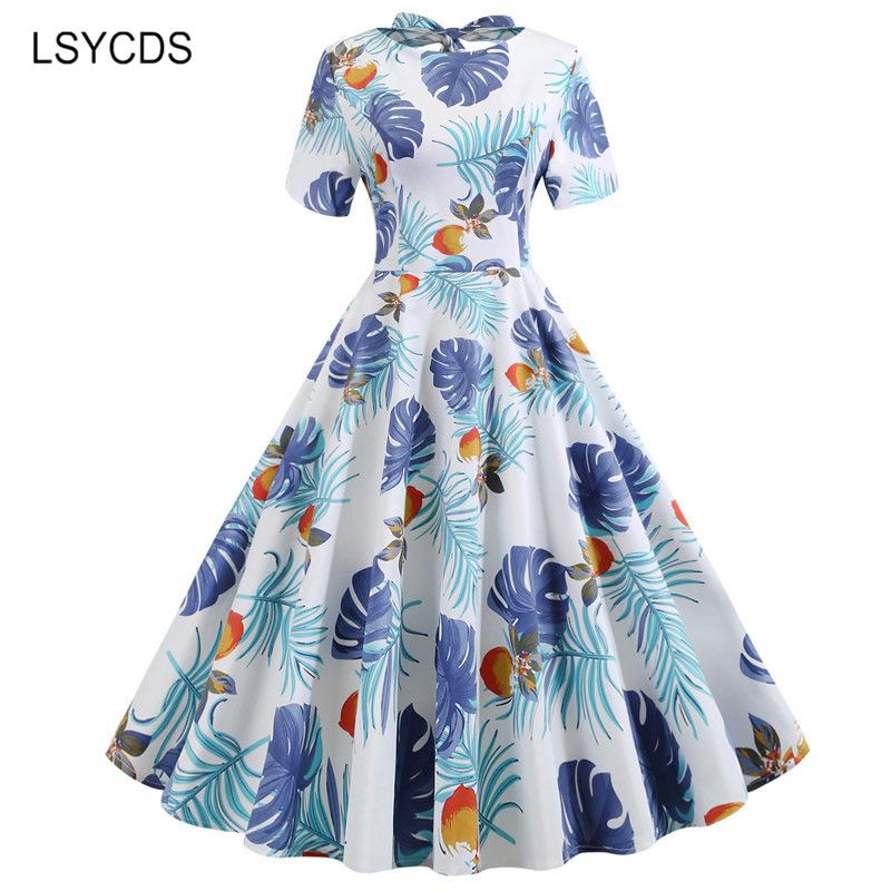 tropical print summer dresses