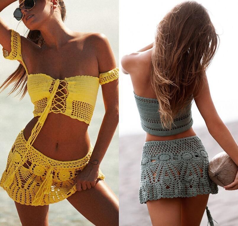 crochet skirt beach cover up
