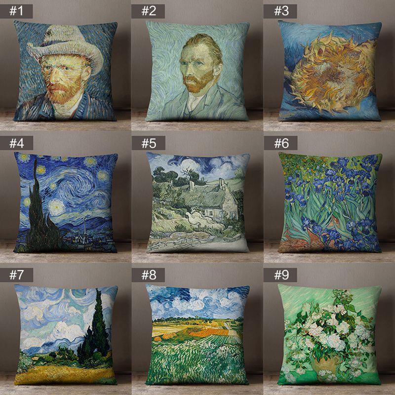 van gogh pillow case
