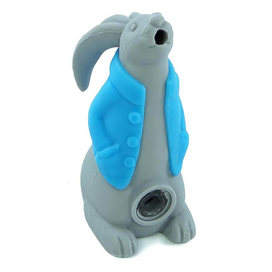 3.9 Rabbit Smoking Pipe Hand Pipe Silicone Spoon Oil Pipes With Glass ...