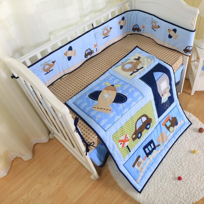 blue cot bedding sets