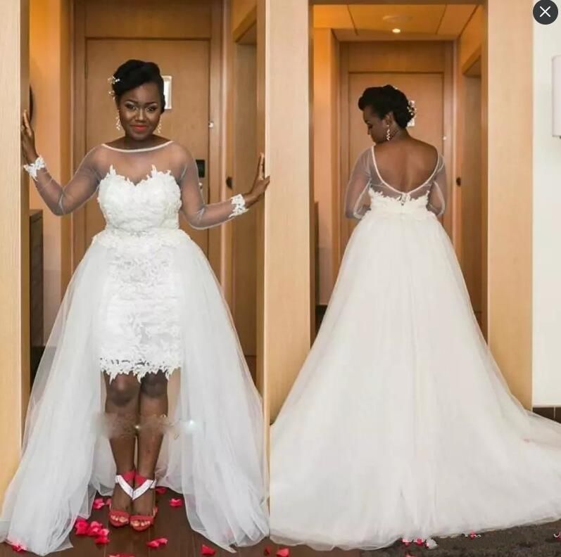 plus size illusion wedding dress