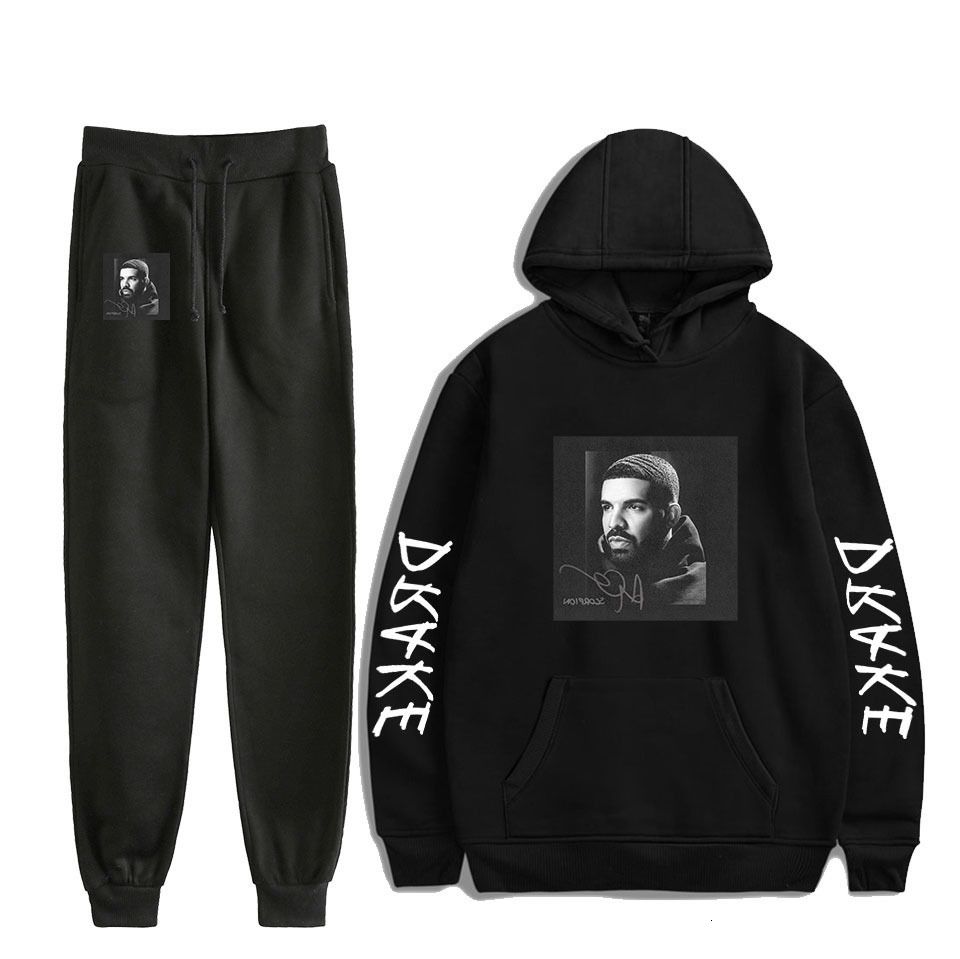 Sudaderas 2019 Rap Cantante Drake Cinturón Pantalones Casquillo Del Suéter Con Capucha De Movimiento Traje De 47,51 € DHgate