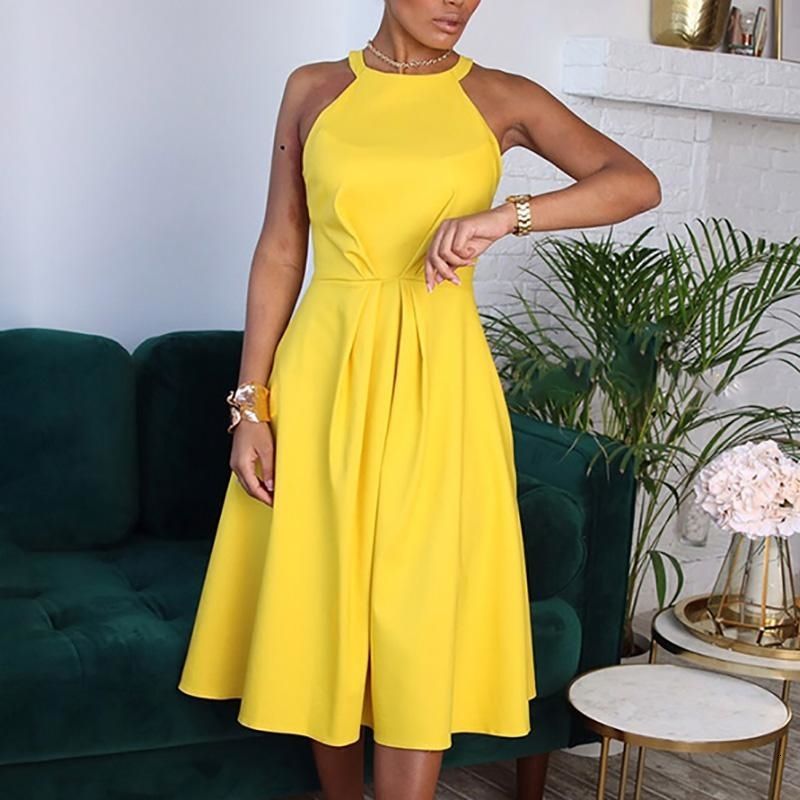 yellow dresses womens
