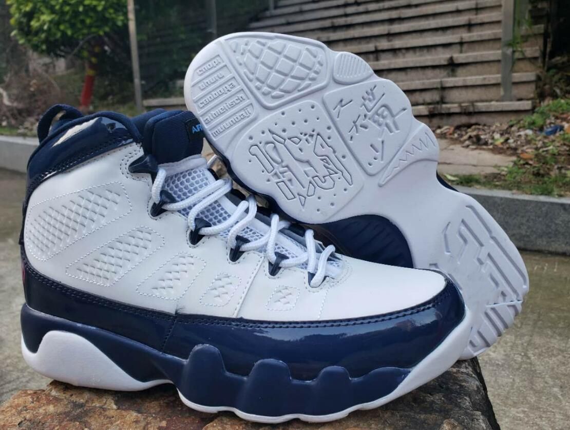 white and blue 9s 2019