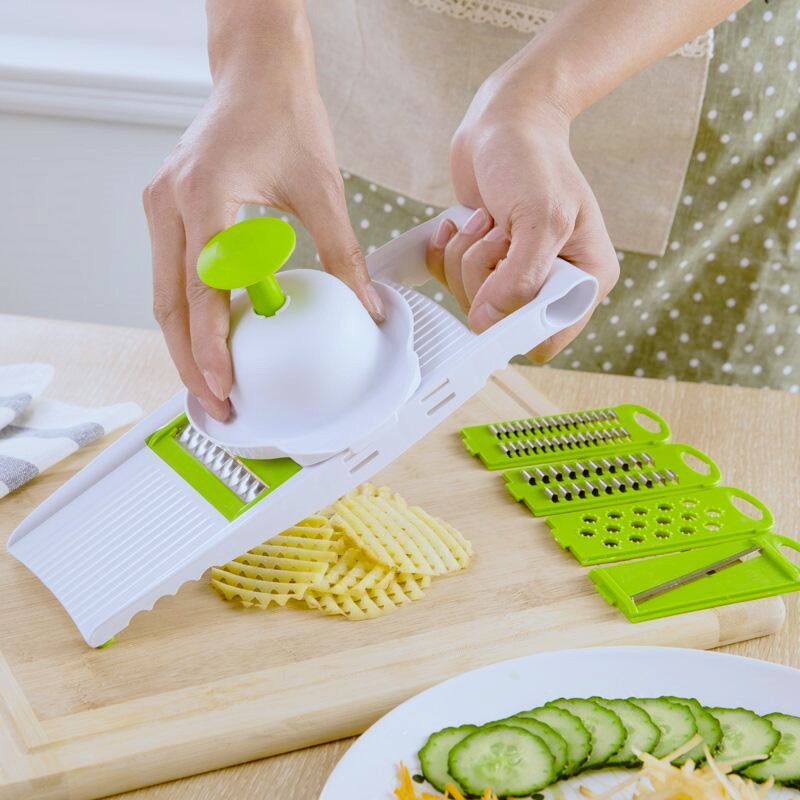 Multifunctional Vegetable Cutter Kitchen Tools Supplies Vegetable Cutting  Artifact Grater Grater Shredded Potato Five Piece Set XD23385 From Onlove,  $12.54