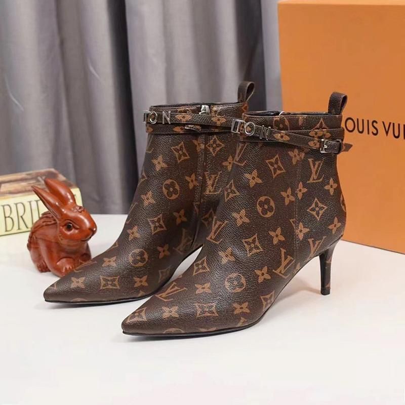 Luis Vuis Women Fashion Kitten Heel Short Bootie Ankle High Luis Vuis Women Fashion Kitten Heel Short Bootie Ankle High