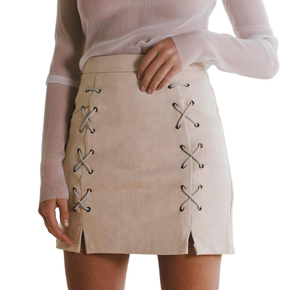 beige bodycon skirt