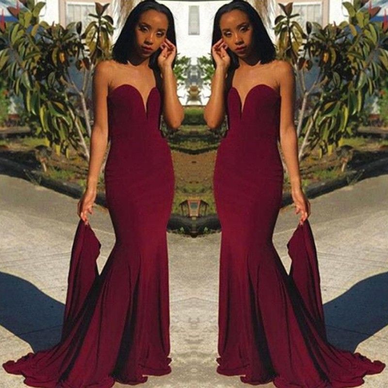ladies burgundy dress