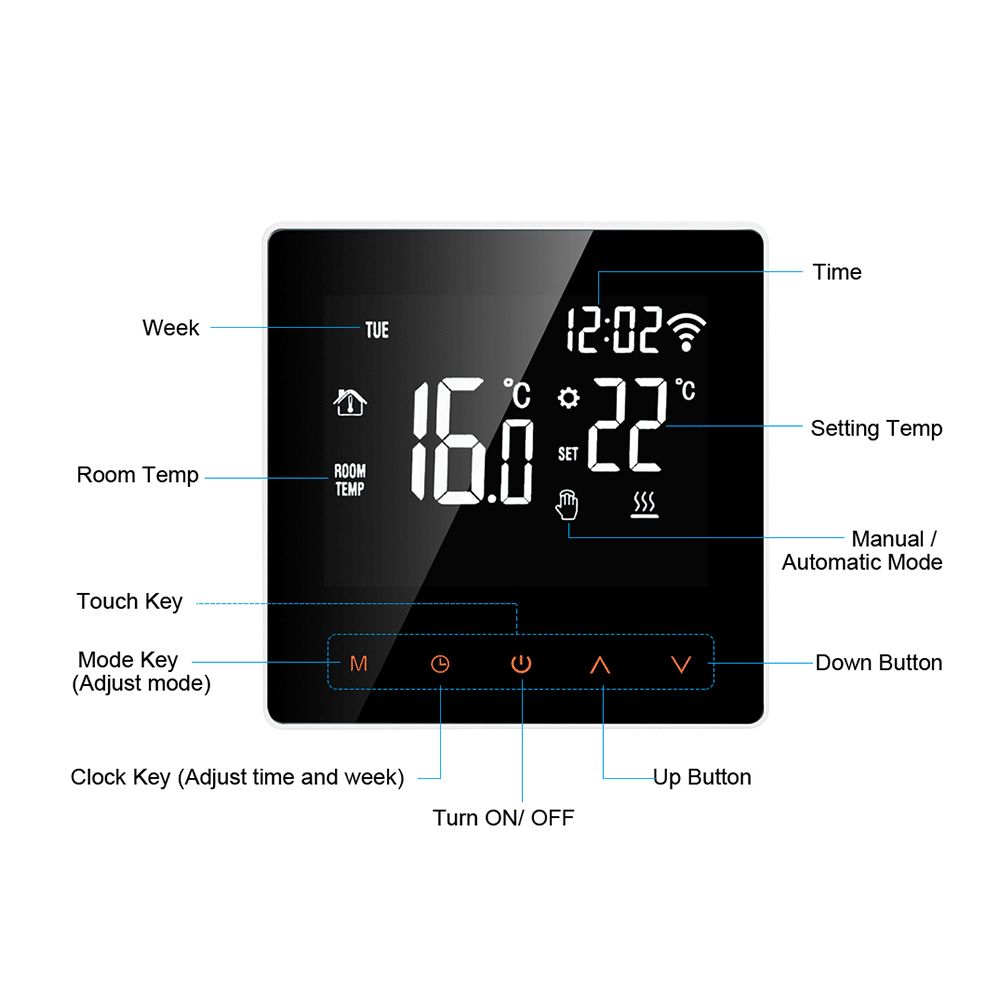 Electric Floor Heating Water/Gas Boiler... AVATTO Tuya WiFi Smart Thermostat Electric Floor Heating Water/Gas Boiler... AVATTO Tuya WiFi Smart Thermostat