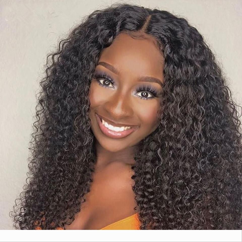 360 Lace Frontal Wig Kinky Curly Human Hair Wig, Pre ...