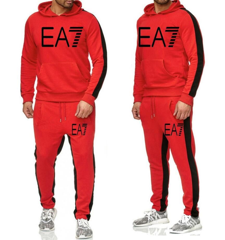 red polo sweat suit
