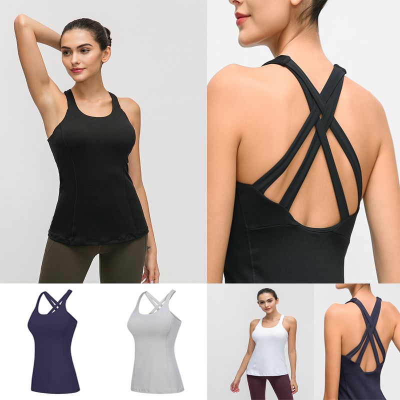 yoga tank with shelf bra