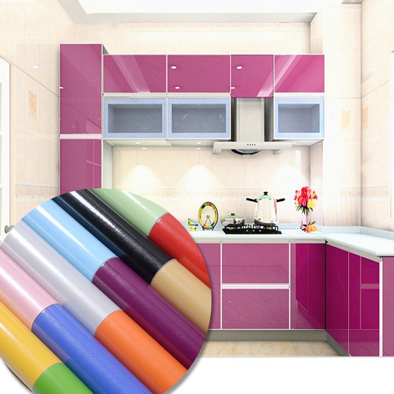 Glossy Pvc Vinyl Contact Paper For Kitchen Cabinets Door Cover