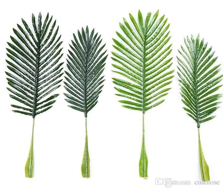 Planta Artificial Decoración del hogar Palmera Hojas Verdes falso Grande Hoja verdor