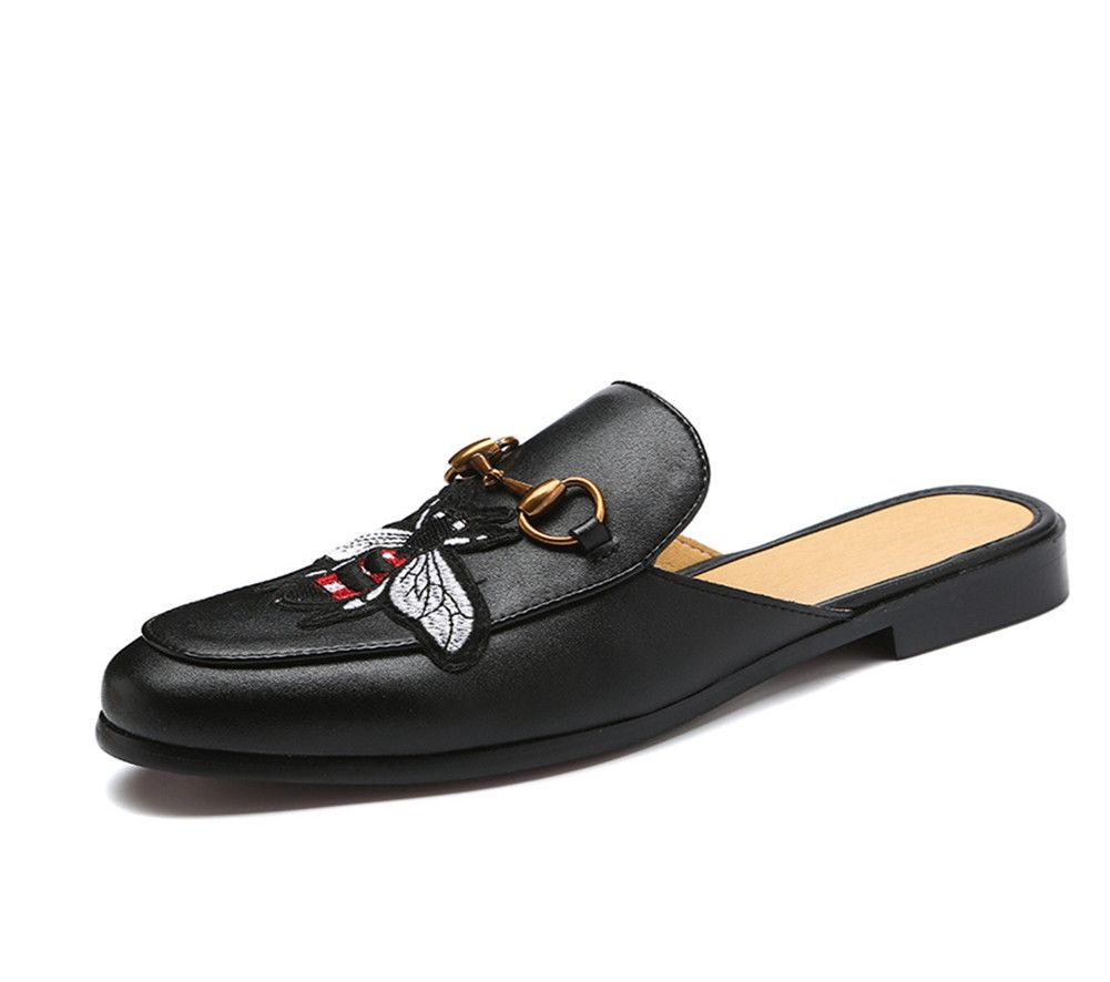 mens open back slippers