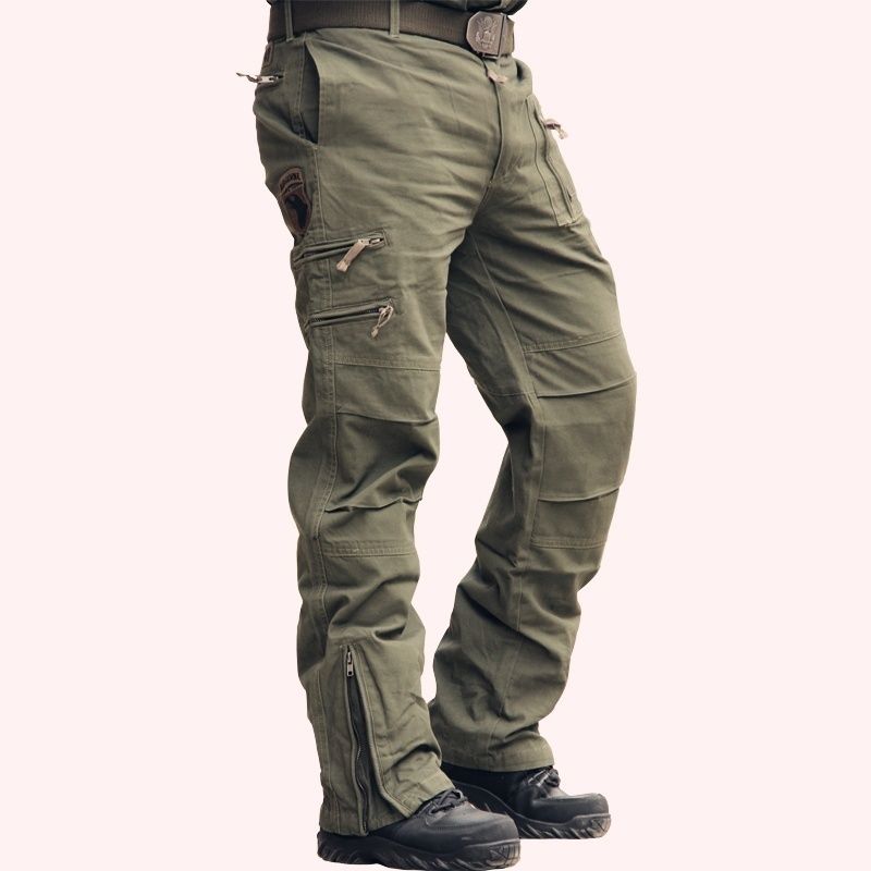 Jeans Militares De Lujo Con Múltiples Bolsillos Para Hombres Pantalones