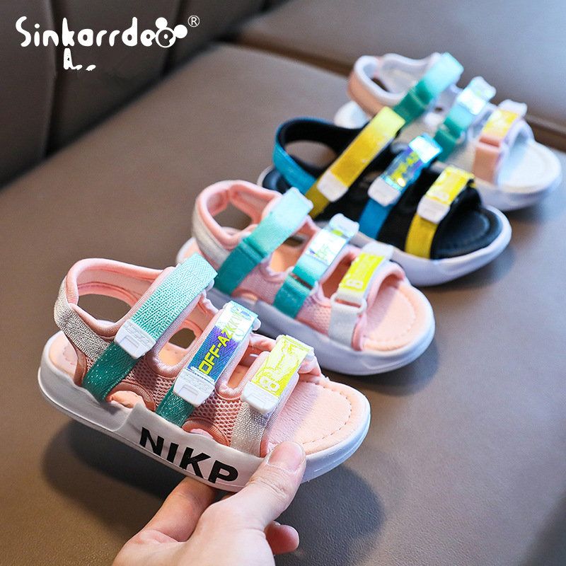 Color : Flower , Size : 24 EU Non-Slip Girls Spring Summer Comfortable Leather Sandals Kids Low-Top Casual Shoes Durable