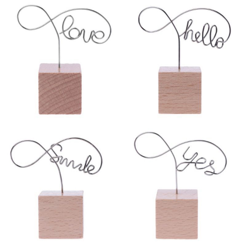 Acheter Naturel En Bois Memo Clips Photo Titulaire Pinces Stand