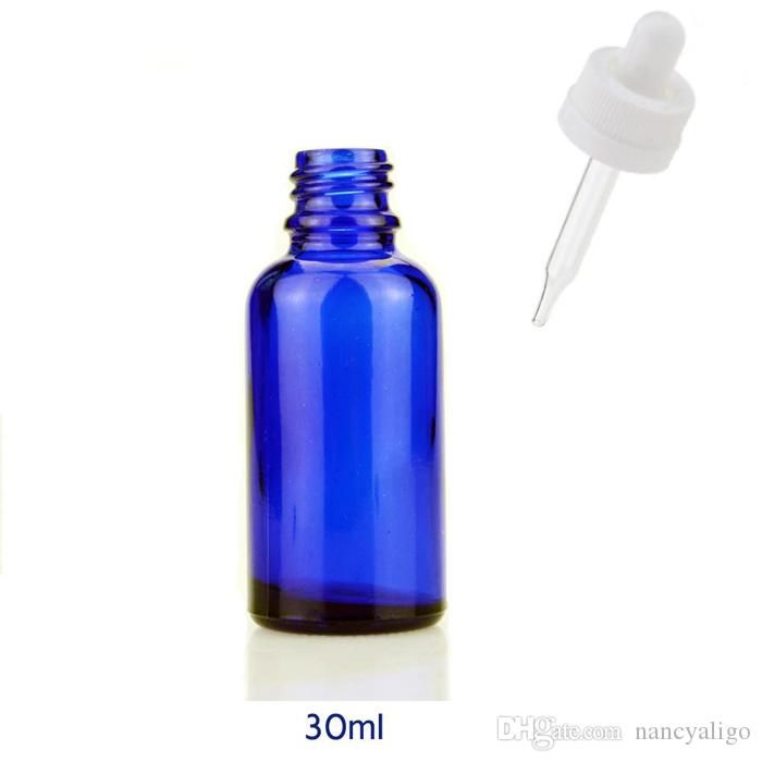 30ml blå flaska + vit lock