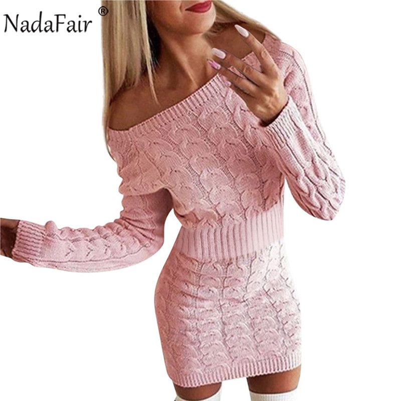 womens pink sweater dress