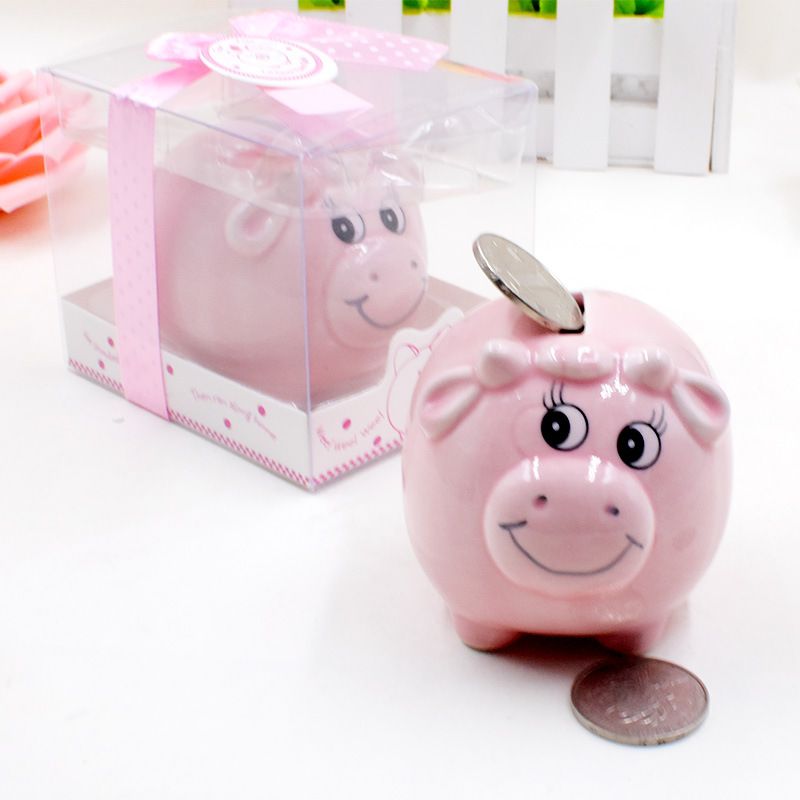 Ceramic Mini Cow Piggy Bank In Gift Box