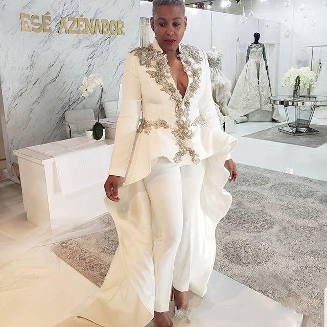 white evening jumpsuit