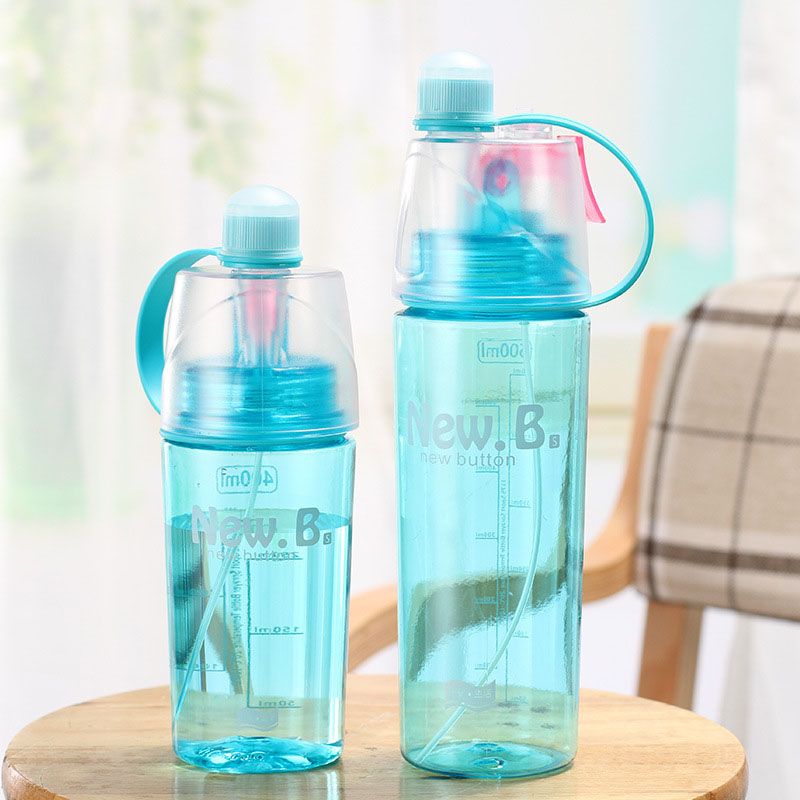 400ml 600ml Portable Outdoor Leakproof Spray Water Bottle Plastic Sports Kettle