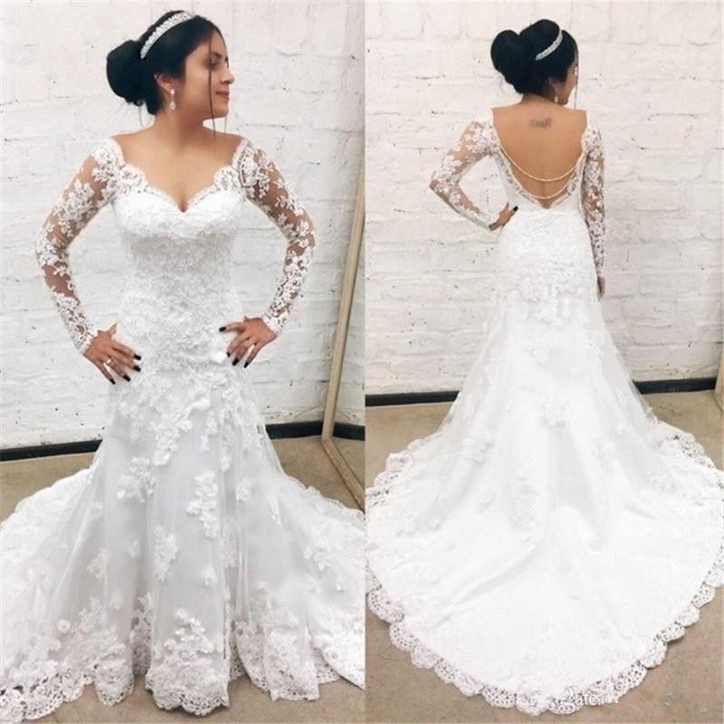 Vintage Lace Wedding Dresses Mermaid 