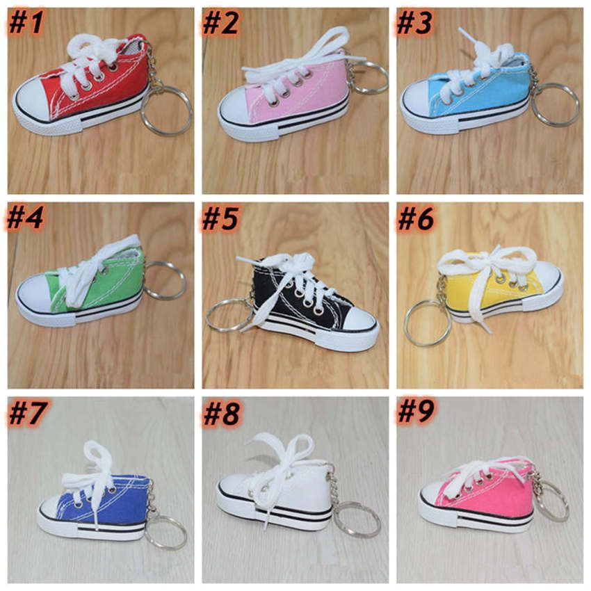 2020 3D Sneaker Keychain Novelty Canvas Shoes Key Ring 7.5*3.5*4cm