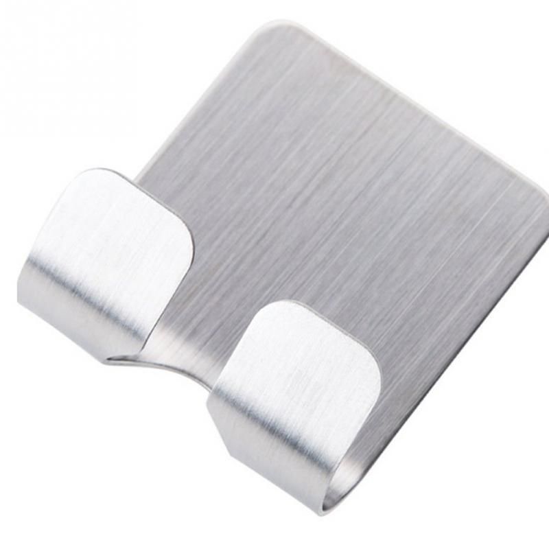 Stainless Steel Plug Hook Hanger Double Self Adhesive Practical Razor Horder