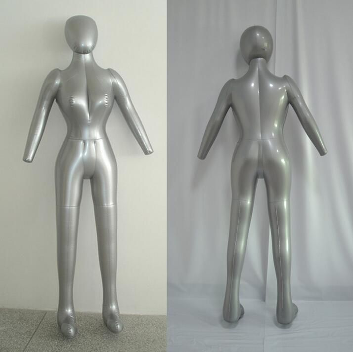 Inflatable Ladies Mannequin Full Body Female Model Half Arm Window Display Props 
