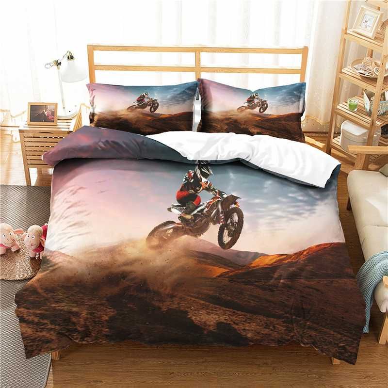 Motocross Bedding Set Duvet Covers Moto Motorsport Heavy Duty