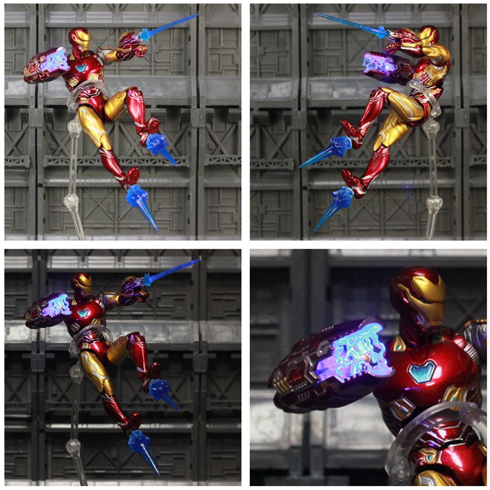 Marvel LED Avengers 4 Endgame Iron Man MK85 6/" Repainted Custom Action Figure