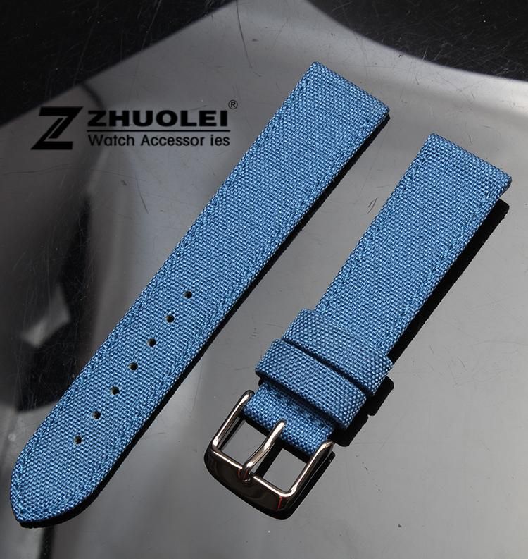 blue nylon watch strap