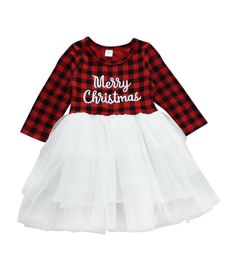 plaid baby christmas dress