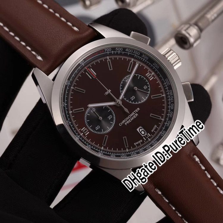 New Premier B01 AB0118A61C1X1 VK Quartz Chronograph Mens Watch Steel Case  Blue Dial Black Subdial Blue Leather White Line Puretime C22b2 From  Puretime, $18.12 | DHgate.Com