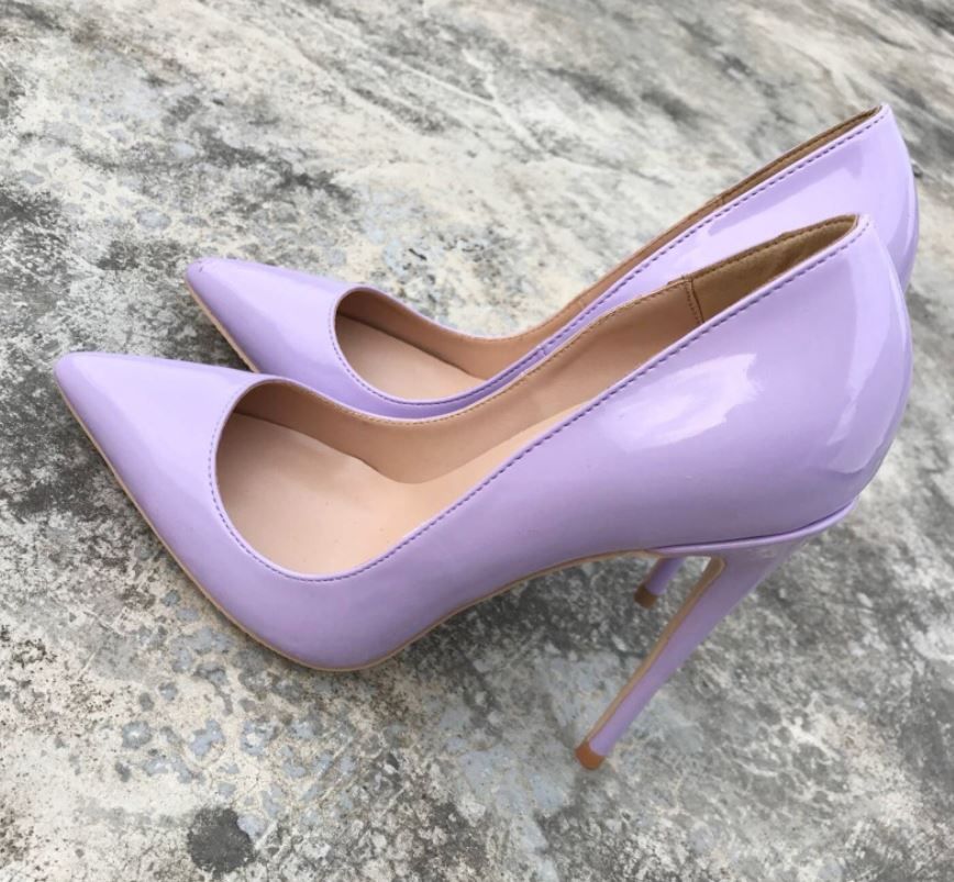 light purple high heels