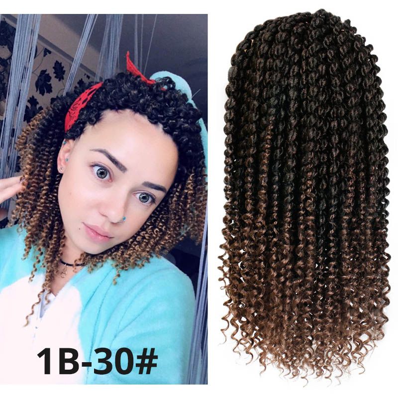 2019 New Style 14 Inch Spring Twist Hair Ombre Colors Synthetic