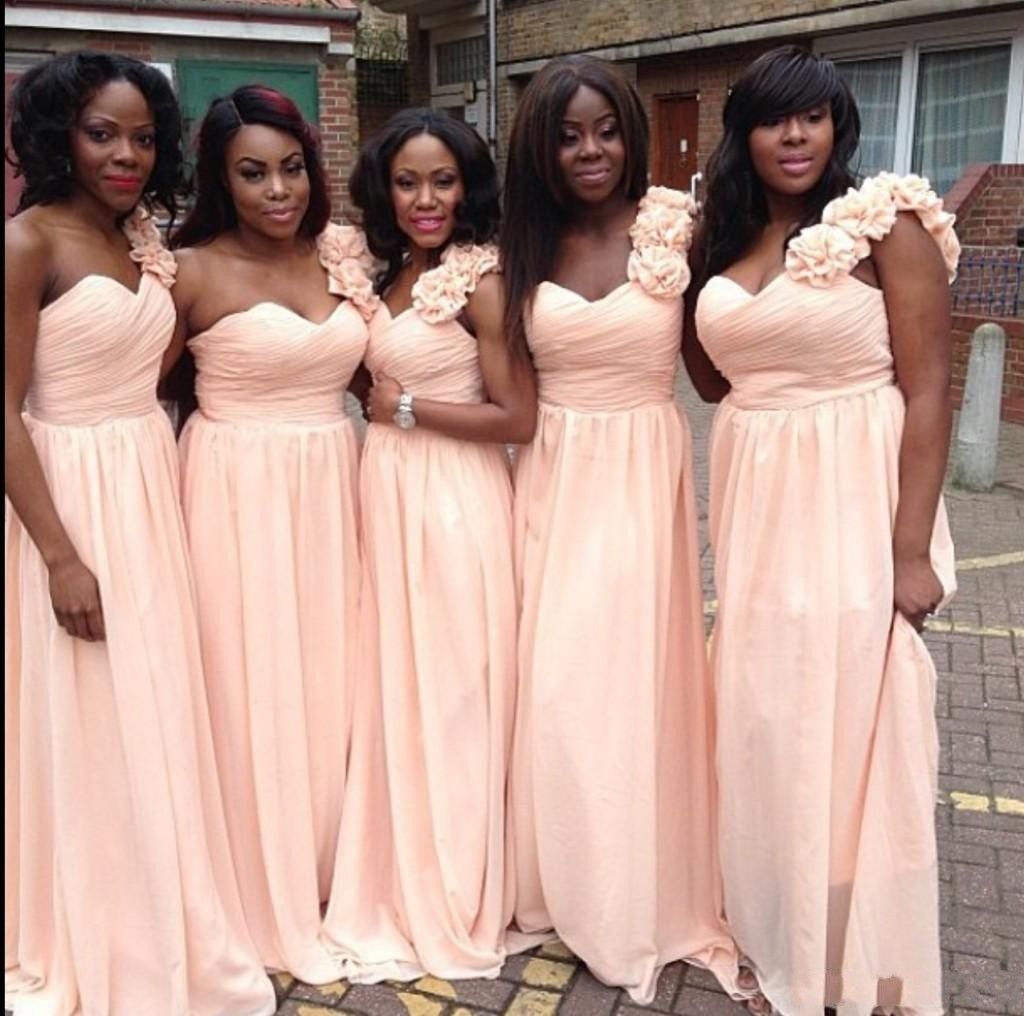 peach bridesmaid dresses cheap