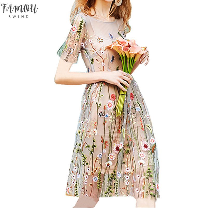 vestidos elegante floral midi de manga curta