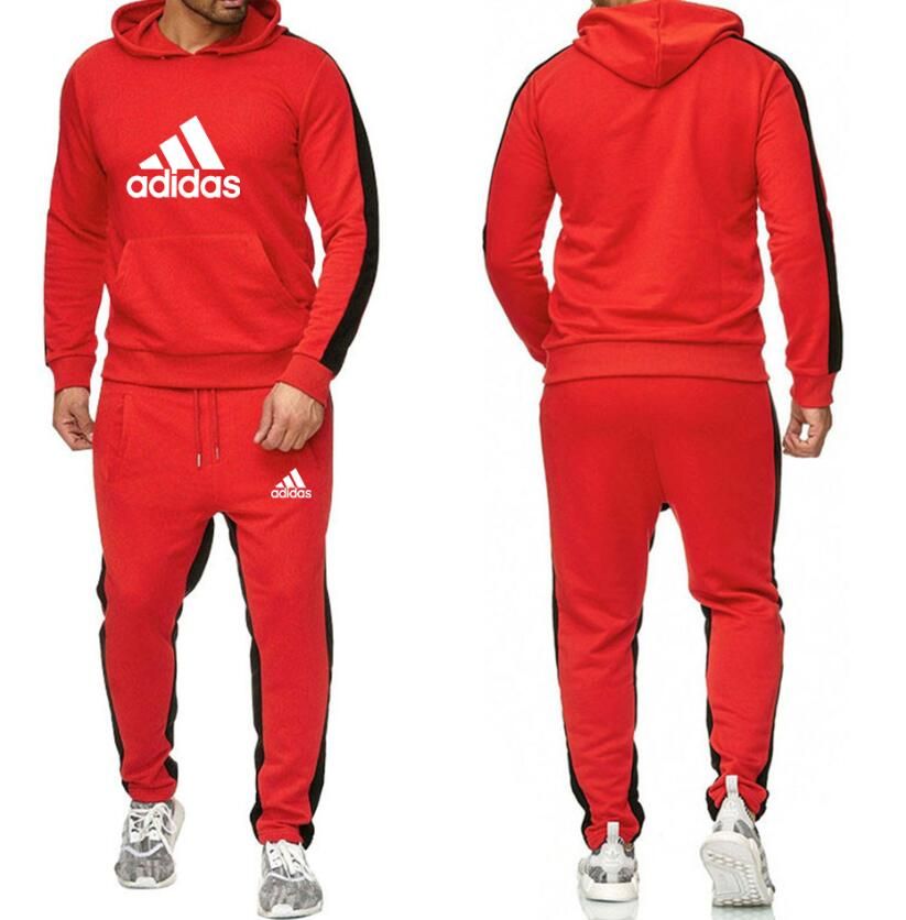 red adidas tracksuit mens