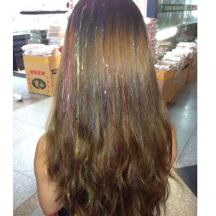 Fashion Sexy Hair Tinsel Sparkle Glitter Extensions Highlights