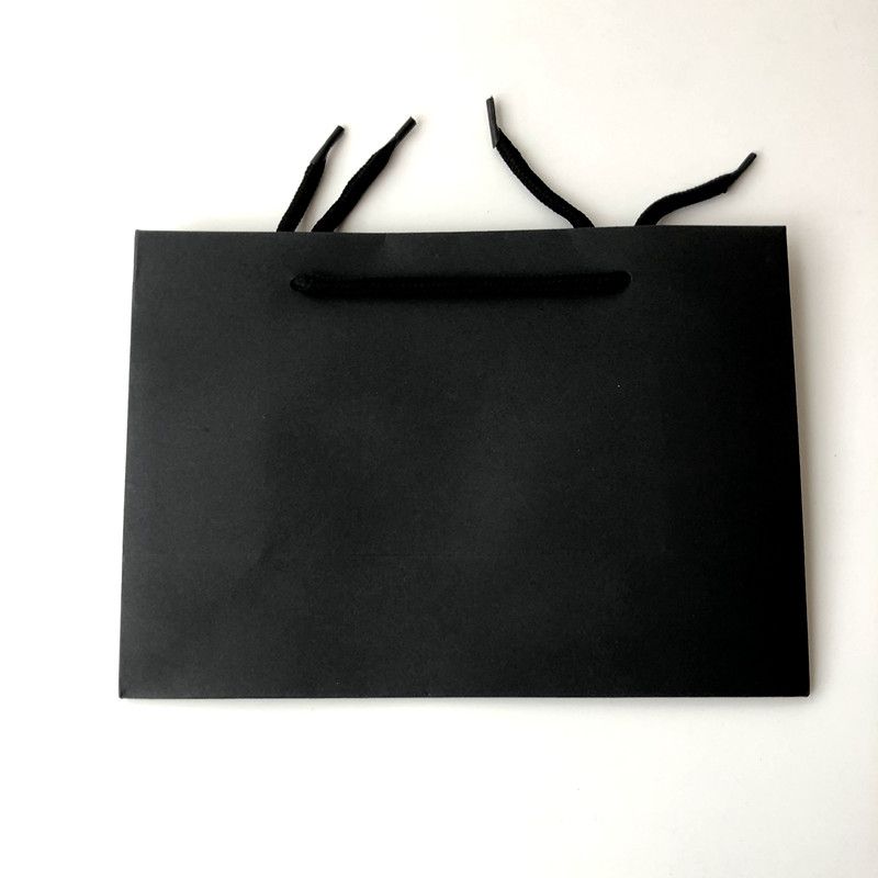 plain black gift bags
