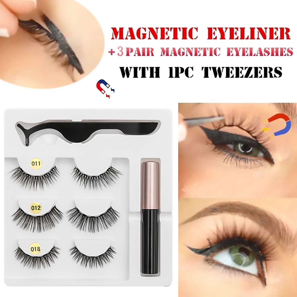 5 Imán De Pestañas Magnética Delineador De Eyeliner 3D Mink Falso Pestañas Pinzas Juego De Pinzas Aparidas Impermeables Extensión De Pestaña Duradera Por Eyeswellsummer, 7,08 | DHgate