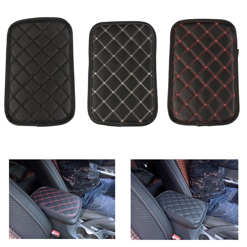 Leather Car Armrest Pad Covers Universal Center Console Auto Seat